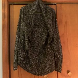 Black, gray, sparkly cardigan